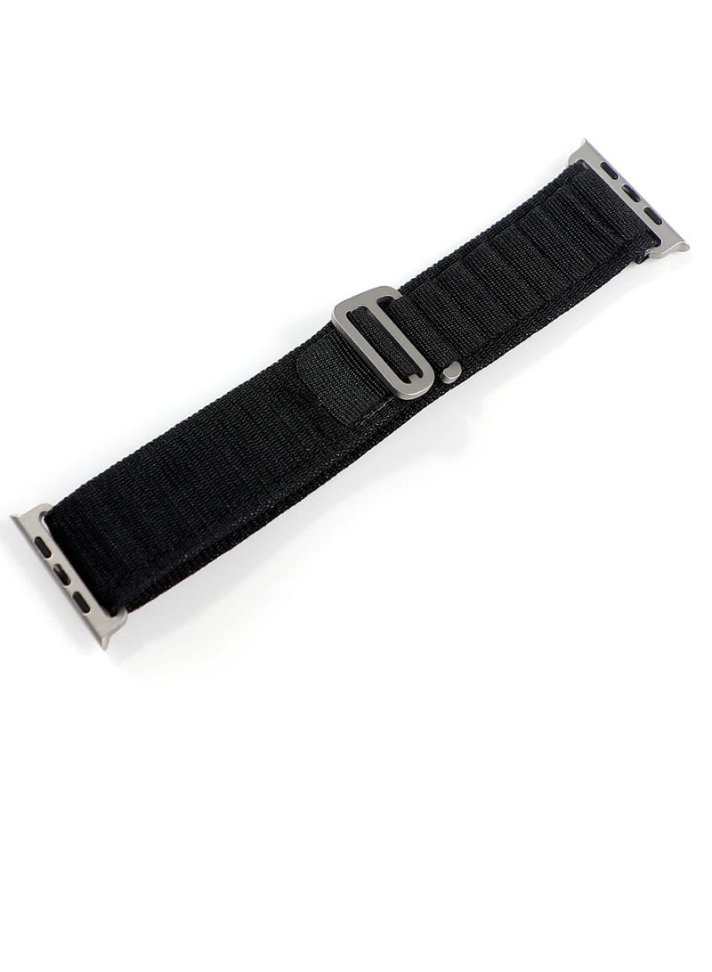 New Apple Watch Band  Strong Nylon  Supports Sizes 42/44/45/49  Black Color - Image 3
