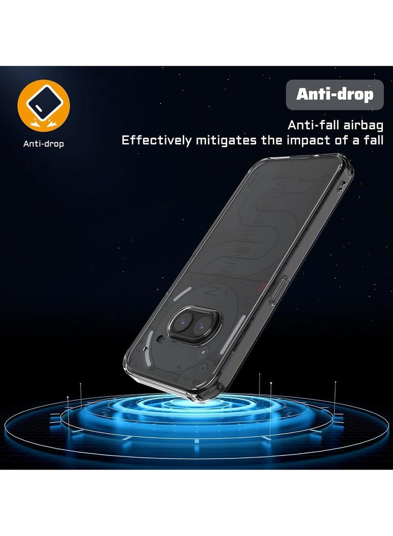 الغطاء متوافق مع Nothing Phone 2a 2024، غطاء أمامي سيليكون مرن فائق الرقة وخفيف الوزن + غطاء خلفي من الأكريليك الشفاف لـ Nothing Phone 2A. - Image 4
