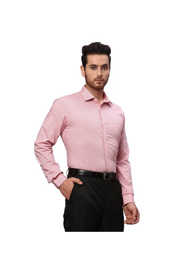 Park Avenue Park Avenue Men's Checks Slim Fit Shirt (PMSX17107-R5_Medium Red 44)  - Image 1