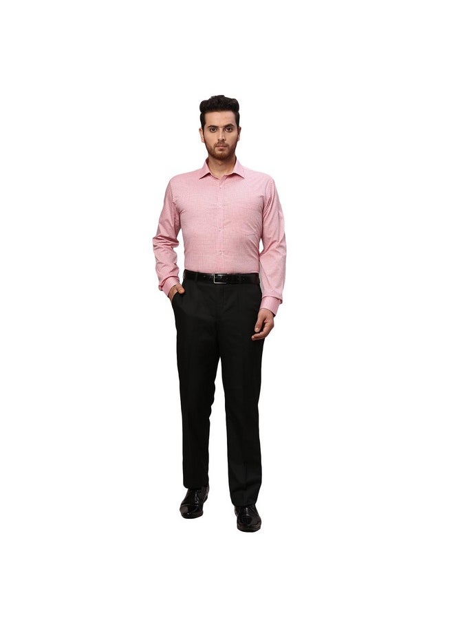 Park Avenue Park Avenue Men's Checks Slim Fit Shirt (PMSX17107-R5_Medium Red 44)  - Image 4