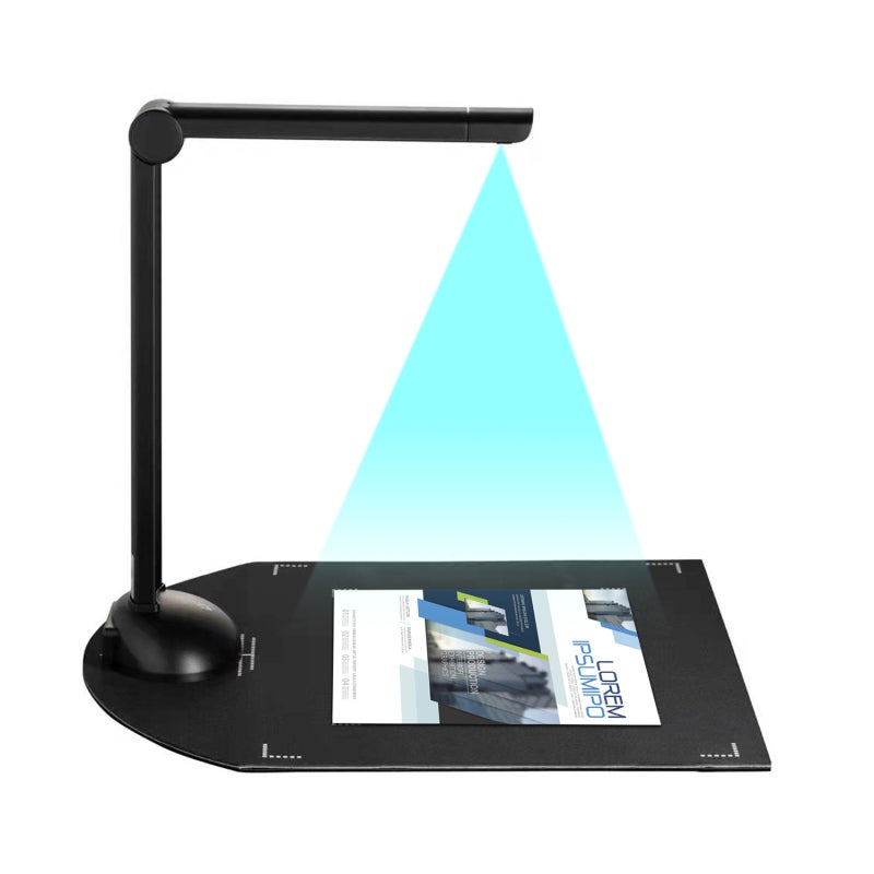 Document Camera: 5MP High Resolution, 3 Level LED Fill Light - A4 Scanning, Multi-Functional Book Scanner for Office, Classroom, Library Professionals - Image 1