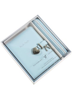 Hush Hush Pastel Blue Locking Notebook and Pencil Case Set