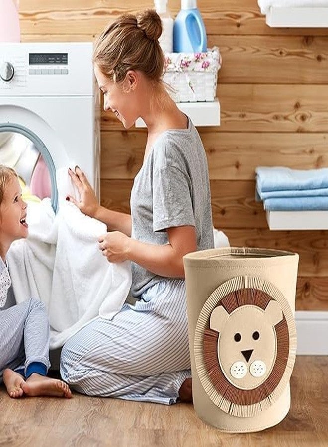 Stavae Baby Clothes Basket, Felt Baby Basket for Storing Small Items, Storage Basket with Cute Design, Laundry Basket, Baby Nursery Organiser for Toys, Blanket, Clothes - Image 4