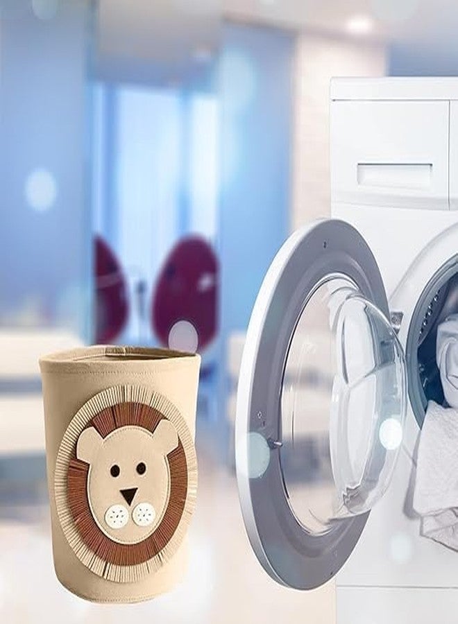 Stavae Baby Clothes Basket, Felt Baby Basket for Storing Small Items, Storage Basket with Cute Design, Laundry Basket, Baby Nursery Organiser for Toys, Blanket, Clothes - Image 2