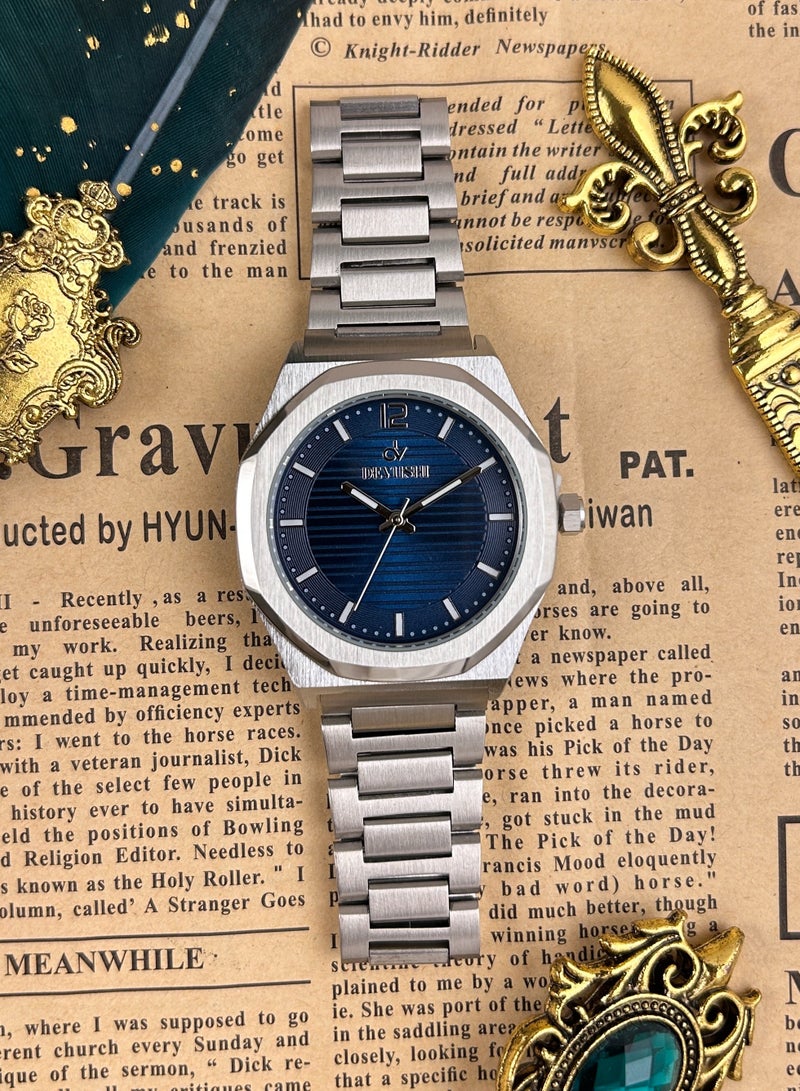 ديفوشي ساعة يد رجالية فاخرة ستانلس ستيل مقاومة للماء – ماركة ديفوشي - Image 3