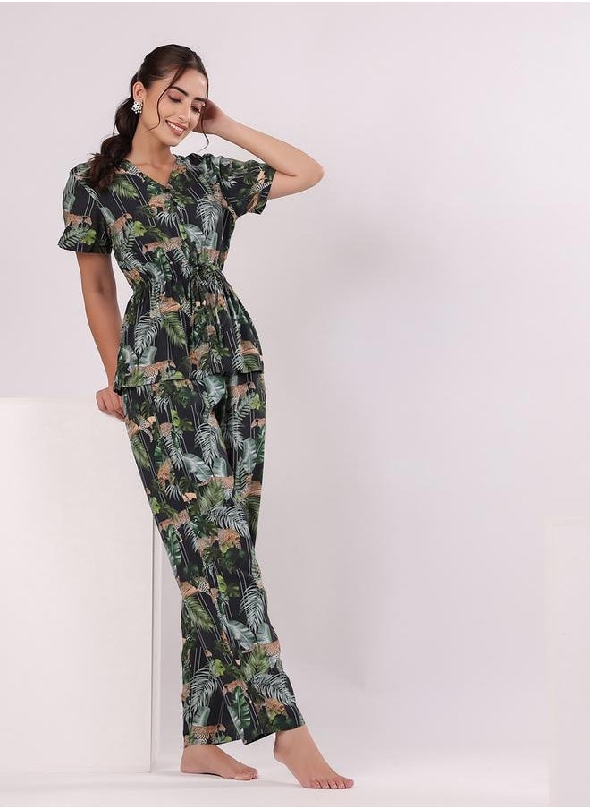 sanskrutihomes - Women Printed Cotton Night suit by Styli - Image 1