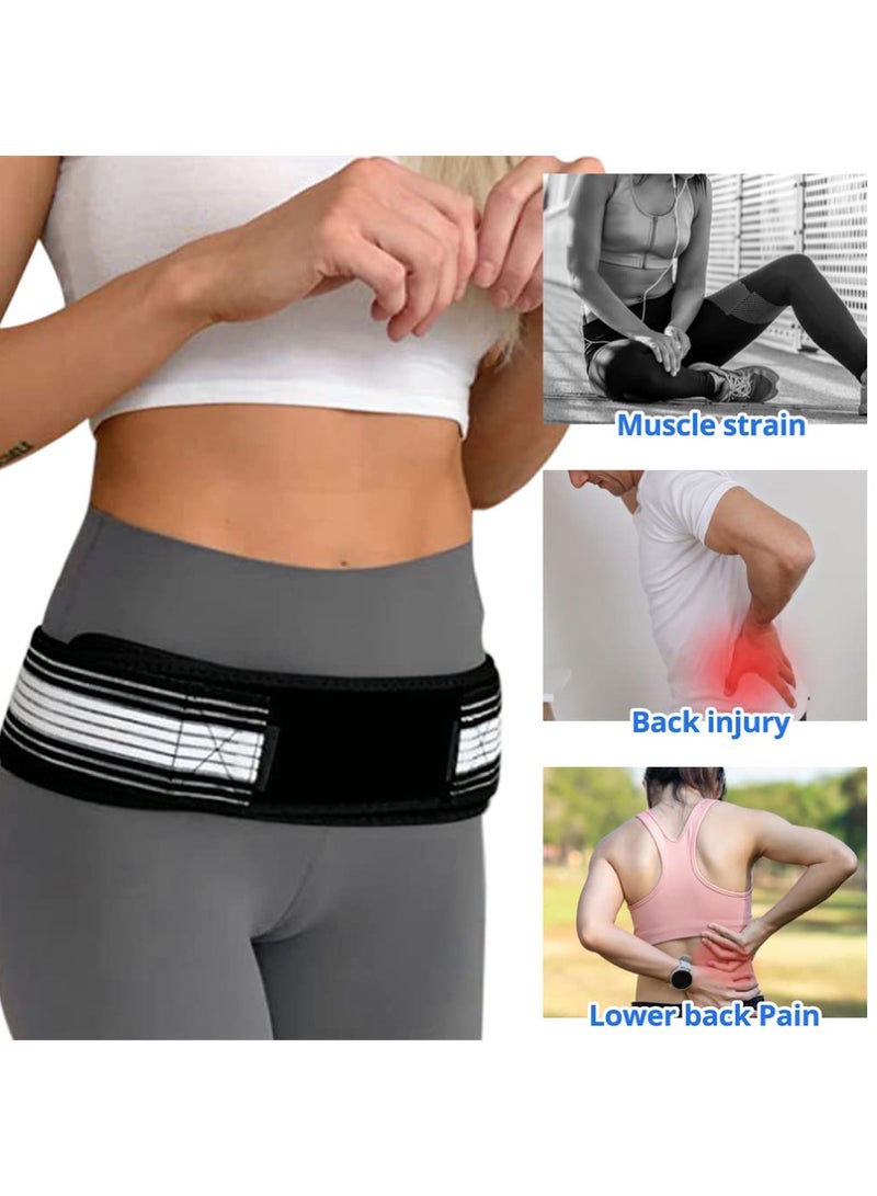 كابتن تيك Sacroiliac SI Joint Hip Belt  Lower Support Brace for Men and Women  Hip Braces for Hip Pain  Pelvic Support Belt  Trochanter Belt  Sciatica Pelvis Lumbar Pain Relief - Image 4