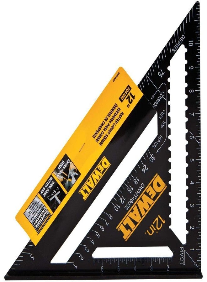 ديوالت مربع عوارض خشبية من DeWalt DWHT46032، مصنوع من الألومنيوم عالي الجودة ومتين، مقاس 12 بوصة - Image 3