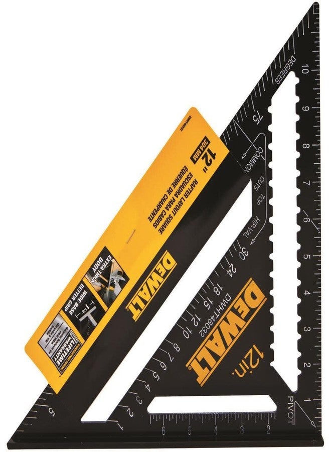 ديوالت مربع عوارض خشبية من DeWalt DWHT46032، مصنوع من الألومنيوم عالي الجودة ومتين، مقاس 12 بوصة - Image 5