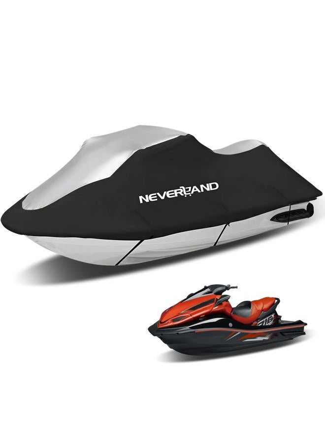 NEVERLAND Jet Ski Cover 3 Seats Heavy Duty Waterproof 210D with 2 Air Vent Marine Grade UV Resistant Fits Yamaha Sea-Doo up to 120" - Image 1