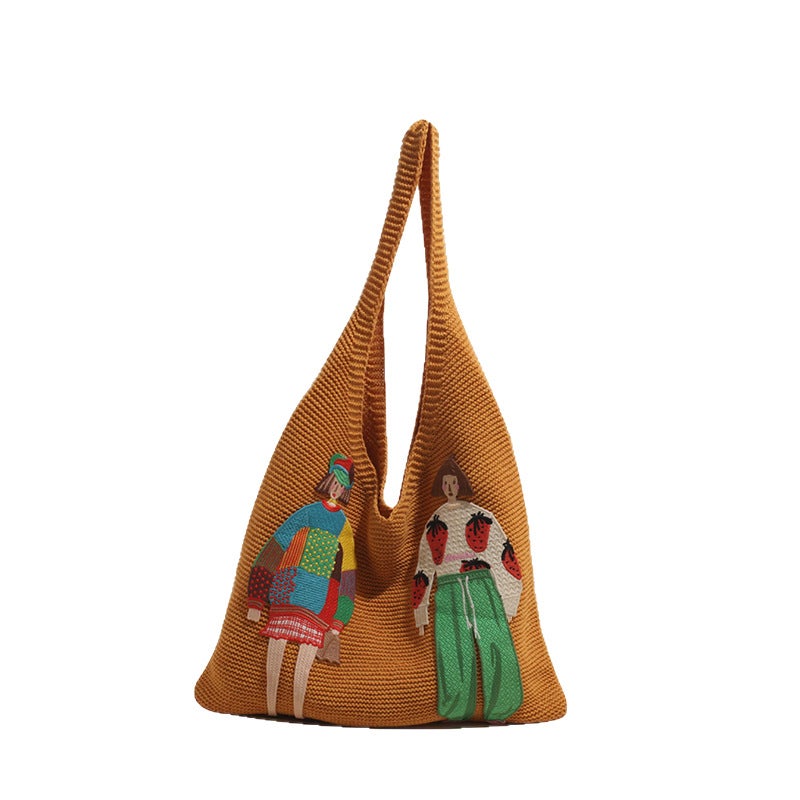Knitted Tote Bag for Women - Image 1