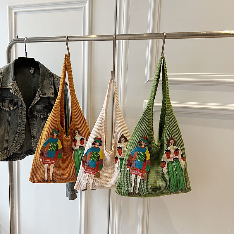 Knitted Tote Bag for Women - Image 4