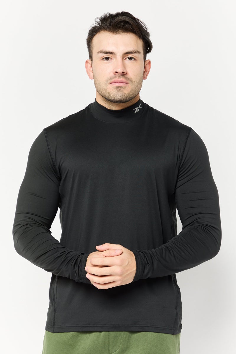 Reebok Men Sportswear Fit Long Sleeves Training T-shirt, Black  - Image 1