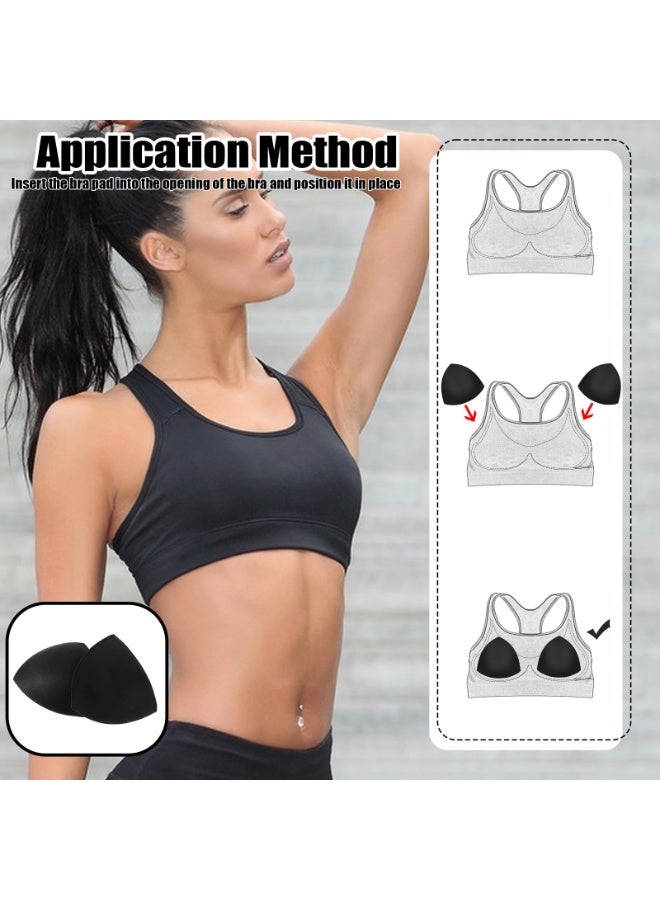 SUNSAR Bra Pad Inserts,Triangle Sports Bra Inserts for Women Removable Breast Enhancers Inserts  for Dresses Swimsuits Bikini - Image 4