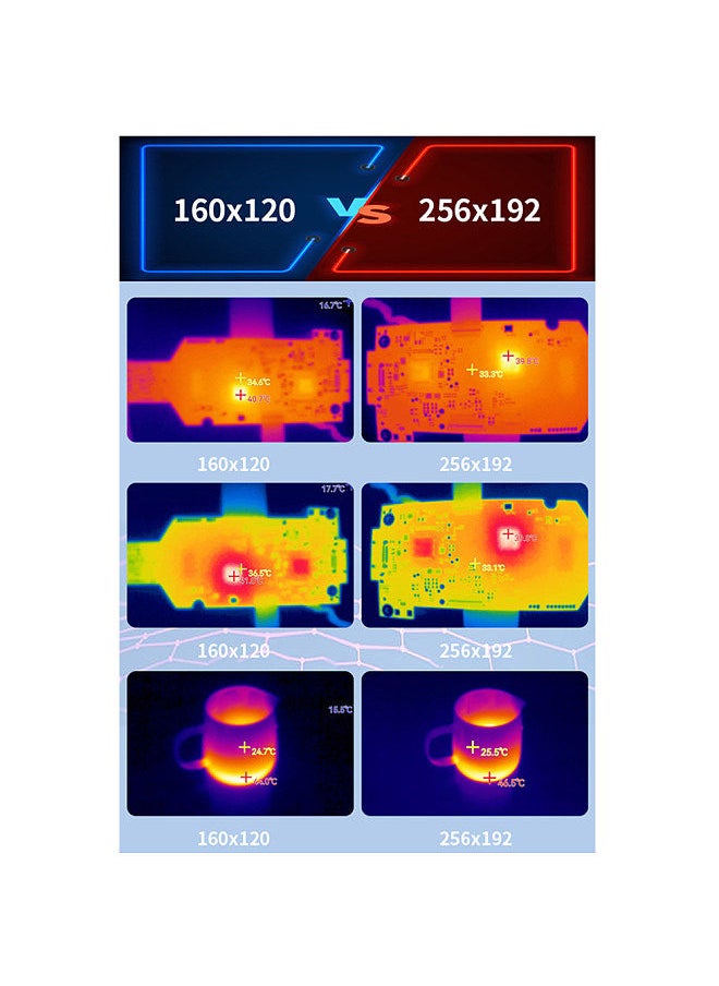Generic - Small Thermal Imaging Camera Portable Mobilephone Thermal Imager Support Highest Lowest Centre Point Regional Temperature Measurement 6 Display Modes Chinese and English Language Switchable - Image 1