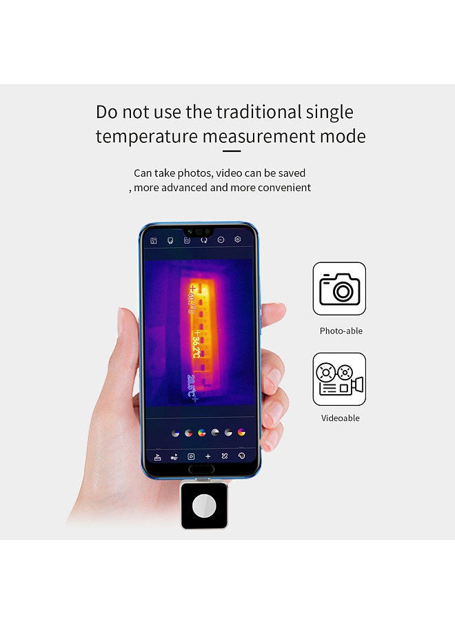 Generic - Small Thermal Imaging Camera Portable Mobilephone Thermal Imager Support Highest Lowest Centre Point Regional Temperature Measurement 6 Display Modes Chinese and English Language Switchable - Image 1