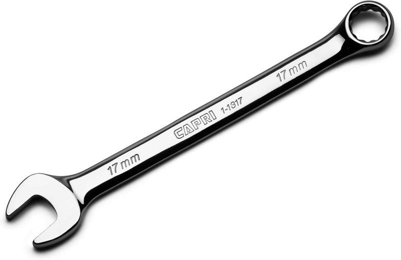 Capri Tools 17 mm Combination Wrench, 12 Point, Metric, Chrome (1-1317) - Image 1
