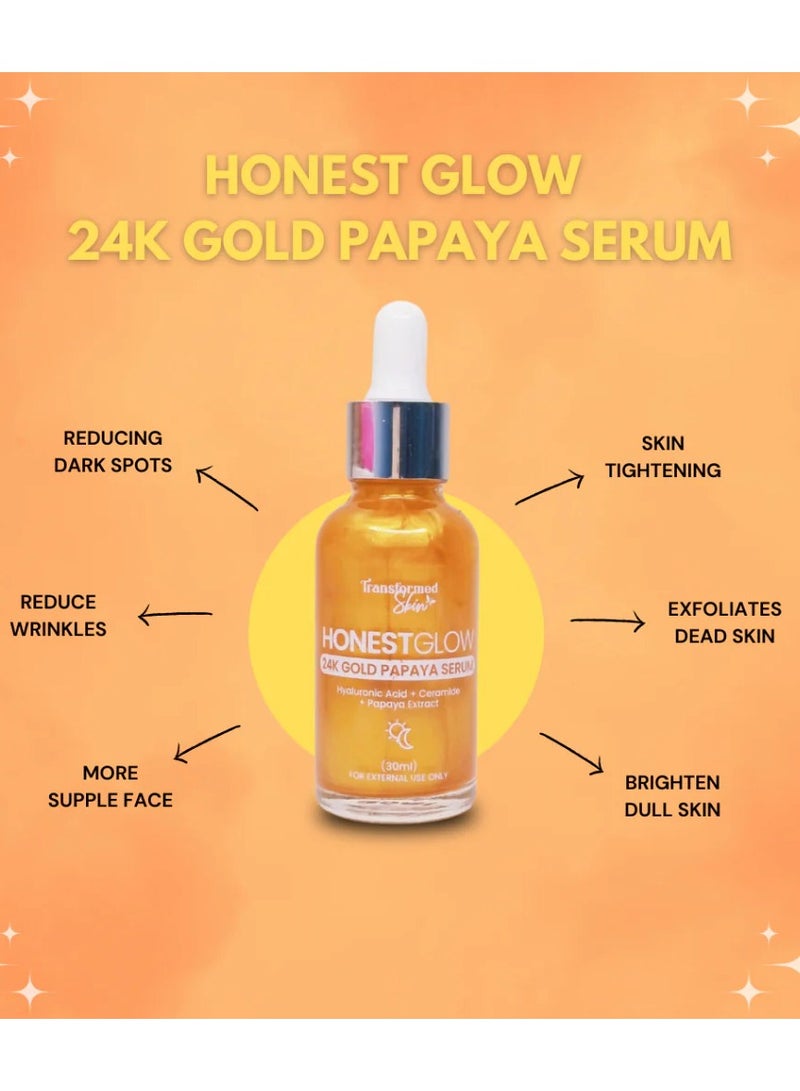 Transformed Skin Honest Glow 24k Gold Papaya Serum - Image 2