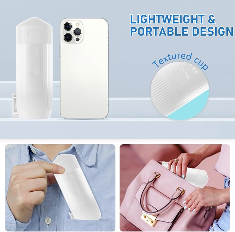 houscly Portable Water Flosser for Teeth Travel Mini Small Water Flosser Compact Electric Oral Irrigator Dental Flossing for Teeth Cleaning Cordless Advanced Tonsil Stone Kids Adults Braces - Image 2