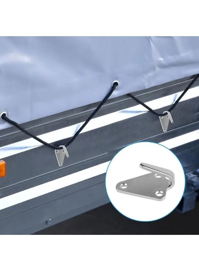 Heavy Duty Stainless Steel Tarp Hooks Silvery Corrosion Resistant Fasteners for Trailers RVs Camping Cargo - Image 5