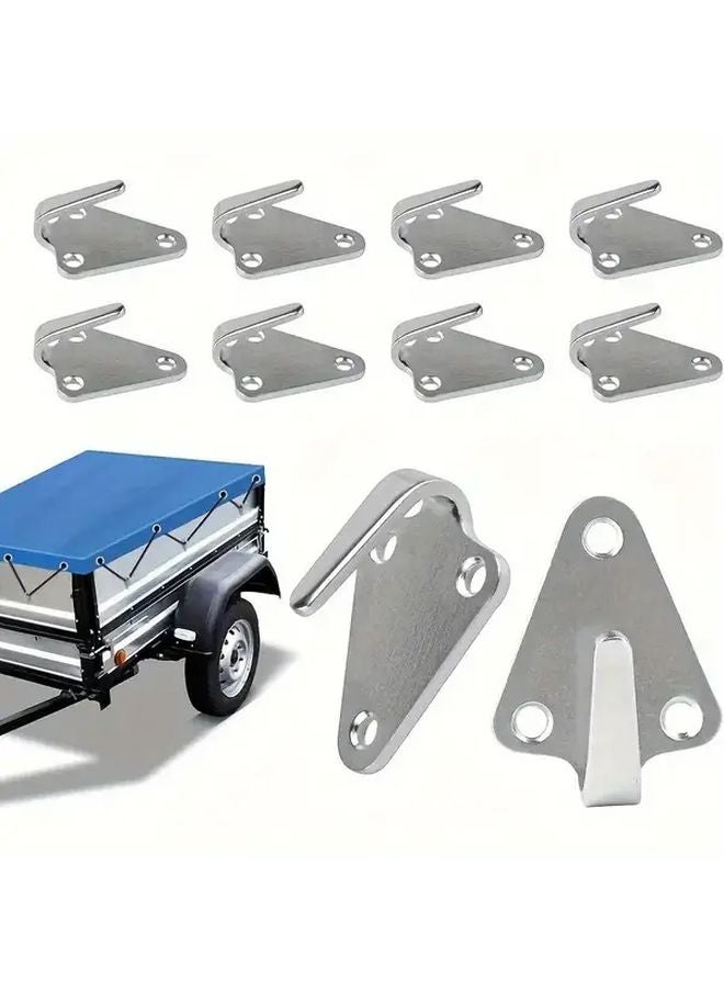 Heavy Duty Stainless Steel Tarp Hooks Silvery Corrosion Resistant Fasteners for Trailers RVs Camping Cargo - Image 2
