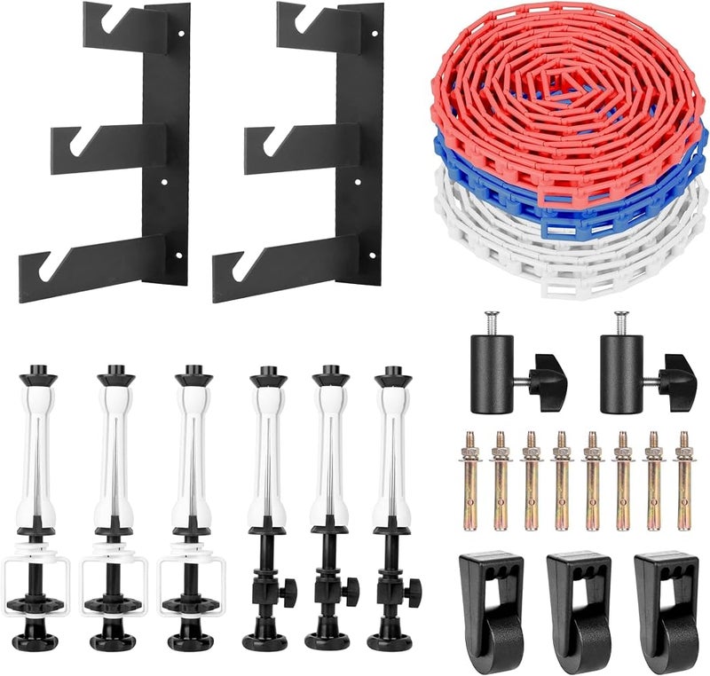 EMART Photography Backdrop Roller System,Wall Mount Support System-3 Roller - Image 1