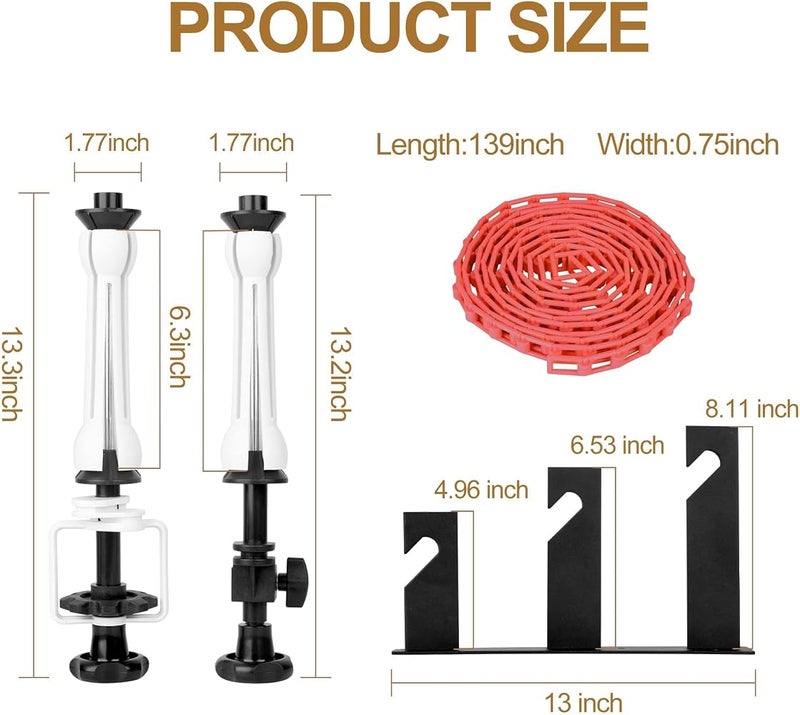 EMART Photography Backdrop Roller System,Wall Mount Support System-3 Roller - Image 2