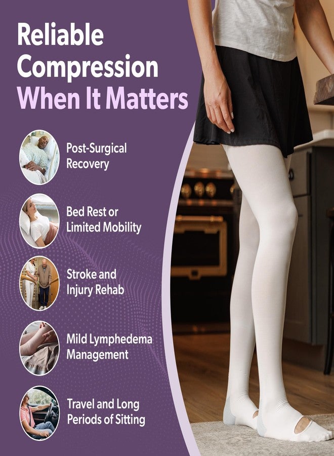 BraceAbility Anti Embolism Compression Stockings - Thigh High Medical TED Hose 15-20 mmHg with Top Toe Inspection Hole for Men, Women, Post Surgery Recovery, Varicose Veins, DVT Prevention (2XL) - Image 5