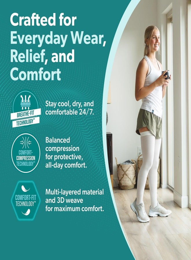 BraceAbility Anti Embolism Compression Stockings - Thigh High Medical TED Hose 15-20 mmHg with Top Toe Inspection Hole for Men, Women, Post Surgery Recovery, Varicose Veins, DVT Prevention (2XL) - Image 4