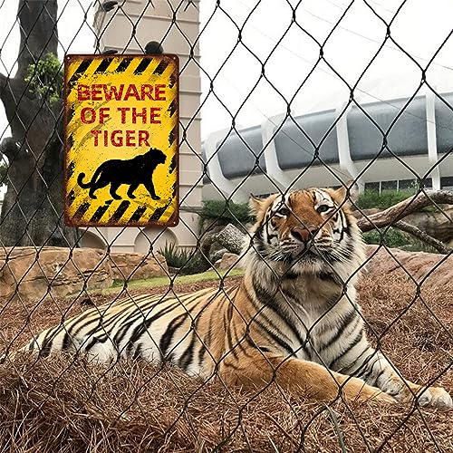 kengtou Vintage Leopard Metal Sign Beware of Leopard Aluminum Sign Funny Beware Animal Decor 12"x8" Inch - Image 4