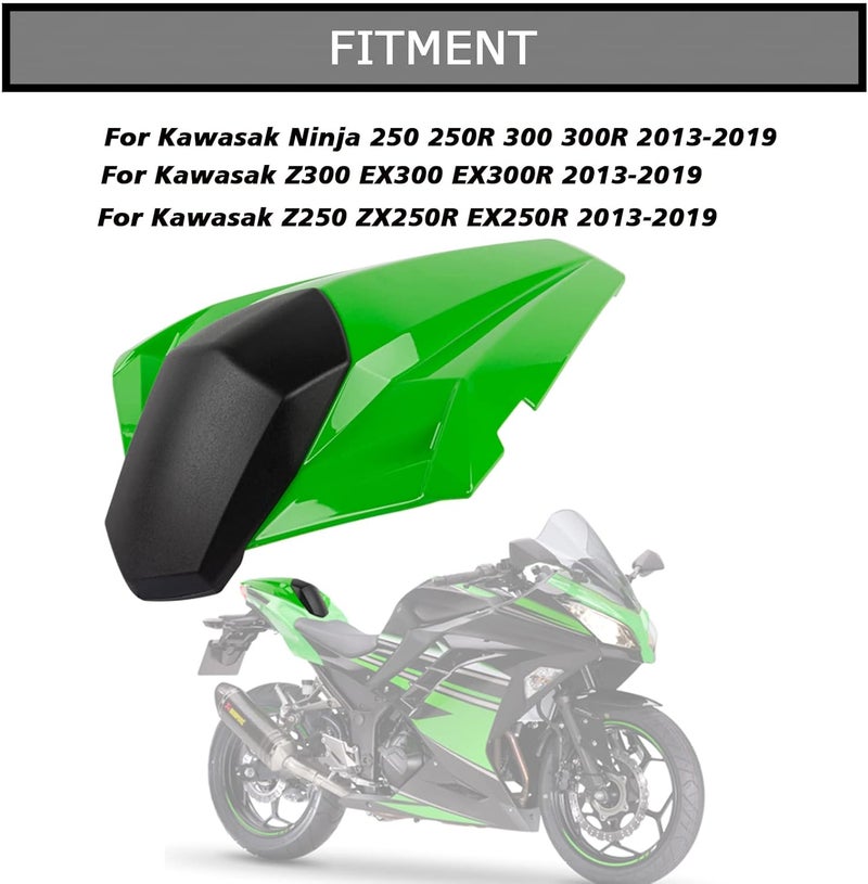 psler Rear Seat Fairing Cover Cowl for EX300R EX300 ZX250R EX250R Ninja 300 300R 250 250R 2013-2019(Green) - Image 2