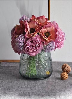 Kutis 1 Bunch of Multicolor Artificial Decorative Flowers Home Dining Room Decoration False Blossom 13 x 28 Centimeter  - Image 1