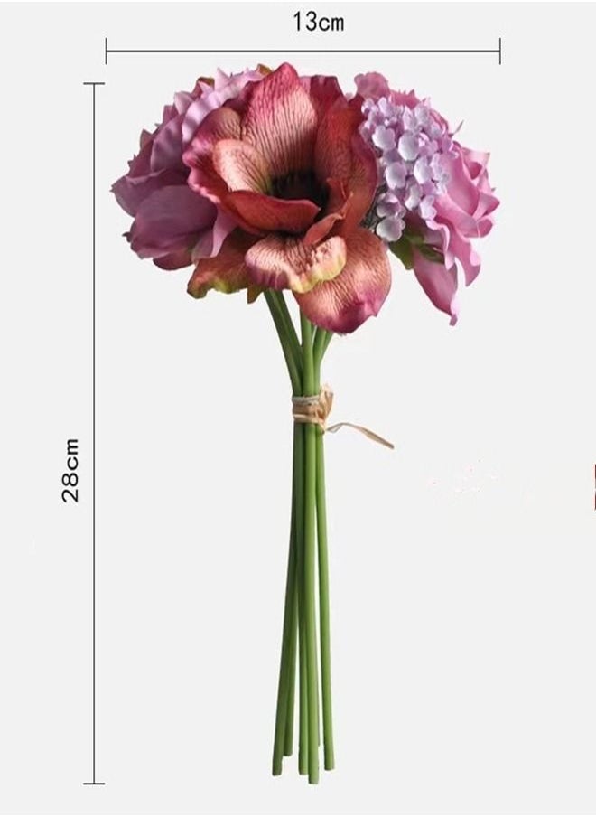 Kutis 1 Bunch of Multicolor Artificial Decorative Flowers Home Dining Room Decoration False Blossom 13 x 28 Centimeter  - Image 4