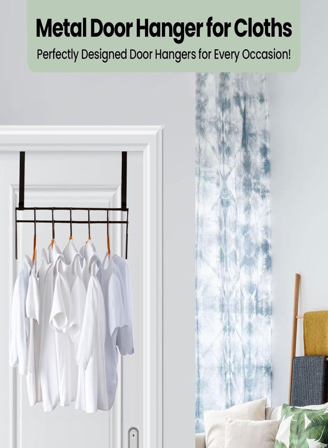 WonderStand علاقة ملابس معدنية قوية من الكربون من WonderStand The Earth Store تُعلق فوق الباب (بدون حفر)، مناسبة للحمام وغرفة النوم والمطبخ - Image 4