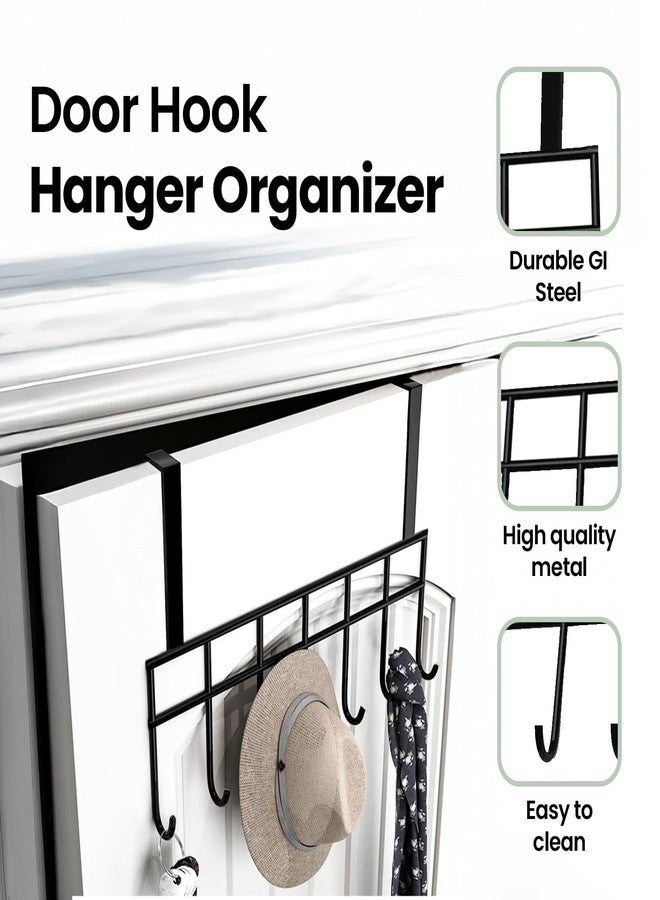 WonderStand علاقة ملابس معدنية قوية من الكربون من WonderStand The Earth Store تُعلق فوق الباب (بدون حفر)، مناسبة للحمام وغرفة النوم والمطبخ - Image 2