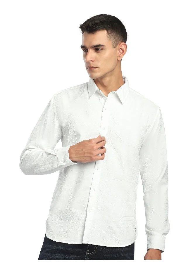 Beyoung White Crushed Shirt