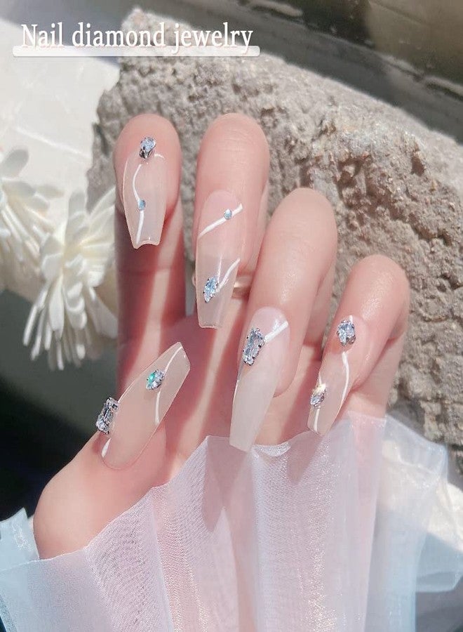 Furimuk 100 Pcs Diamond Jewelry Nail Charms for Nail Art Decoration Rhinestones, Gold/Silver Flatback Sparkle Horse Eyes Water Drop Square Zircon Claw Gems Nail Design Supplies - Image 5