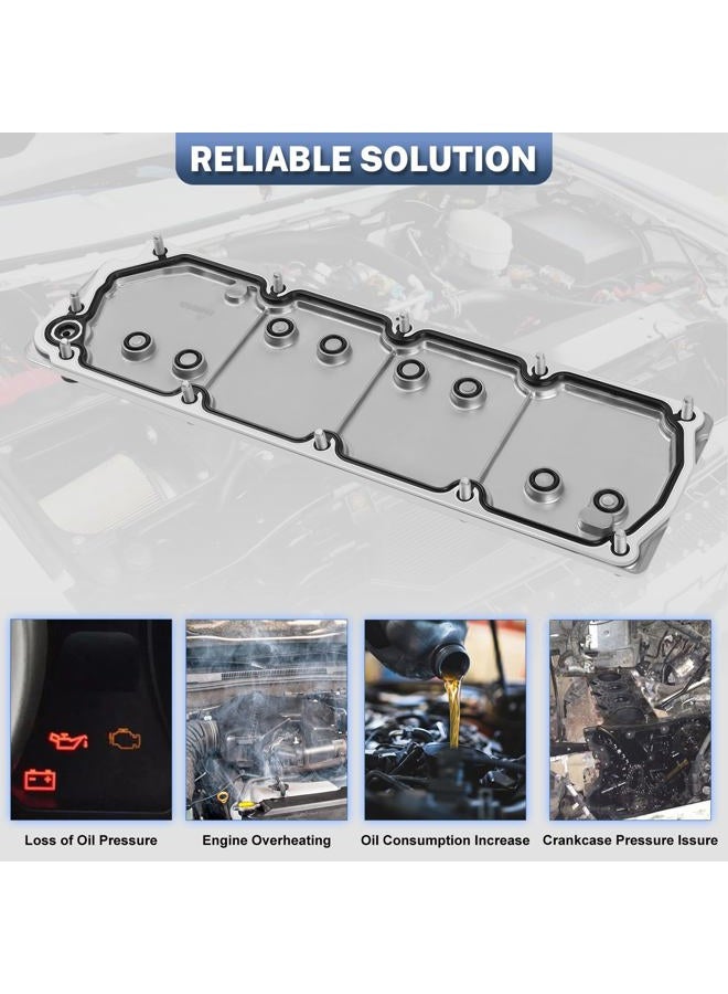 Glvvexa 12598832 LS Gen 4 Valley Cover Plate Kit Replacement for 2007-2013 Chevy Silverado GMC Sierra SUV LS2 LS3 LS7 4.8L 5.3L 6.0L 6.2L Non AFM/DOD - Image 4