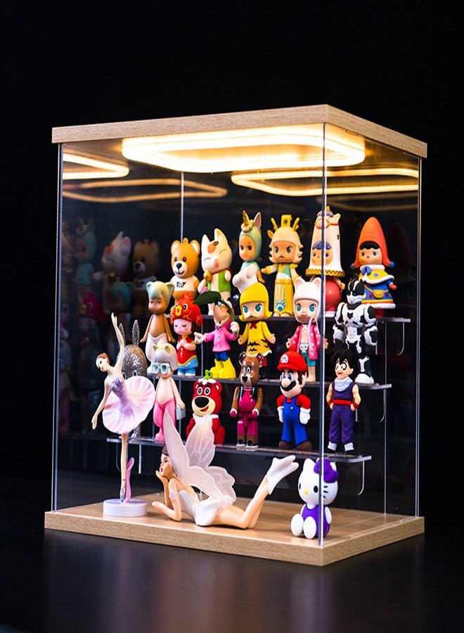 Ring LED Light Acrylic Display Case with Door for Action Figure  - Image 1