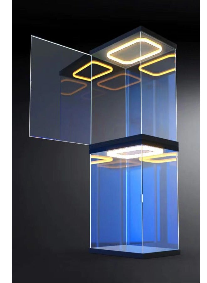 Ring LED Light Acrylic Display Case with Door for Action Figure  - Image 4