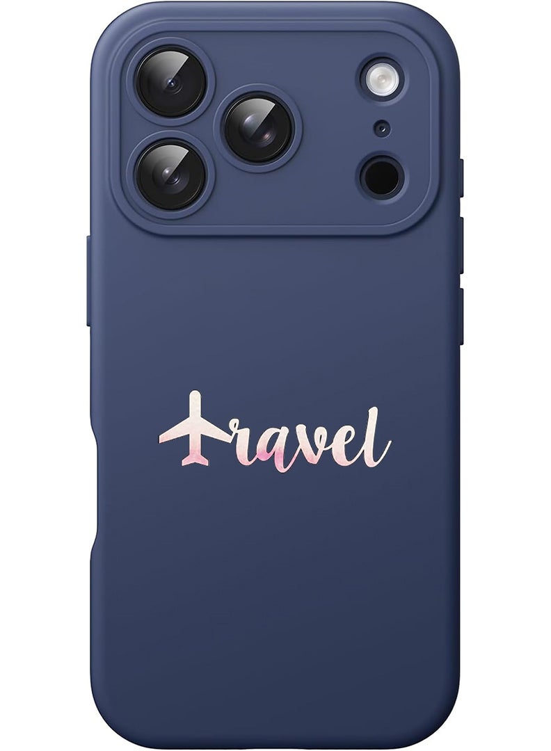 Theodor Protective Slim Fit Case Liquid Silicone Cover with Full Body Protection Anti-Scratch Shockproof Case For Apple iPhone 17 Pro Max (Blue) Travel - Image 1