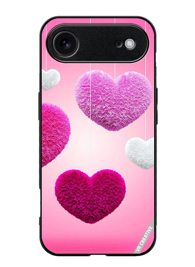 Protective Case Cover For Apple iPhone 17 Air Colored Hearts Design Multicolour
