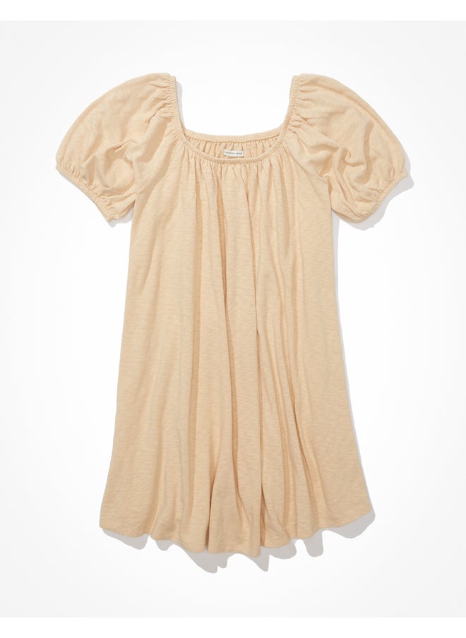 American Eagle - AE Beachy Puff-Sleeve Mini Dress - Image 1