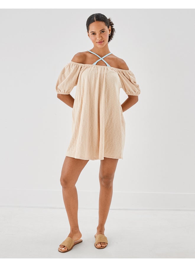 American Eagle - AE Beachy Puff-Sleeve Mini Dress - Image 1