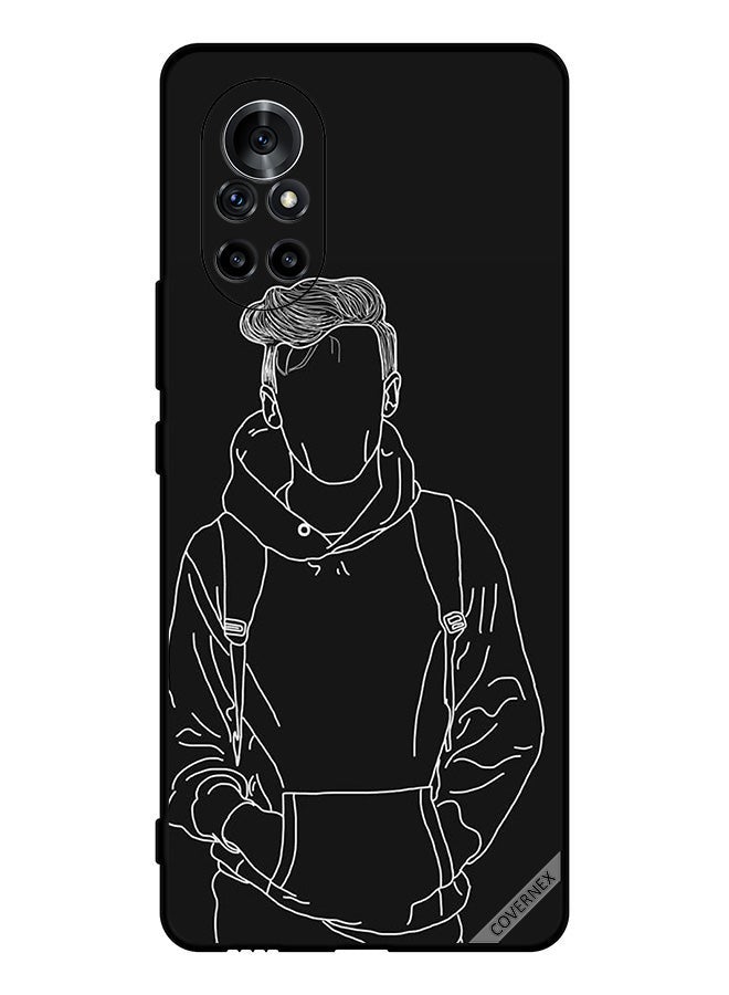 Covernex Protective Case Cover For Huawei Nova 8 5G Sketch Of Jacket Boy - Image 1
