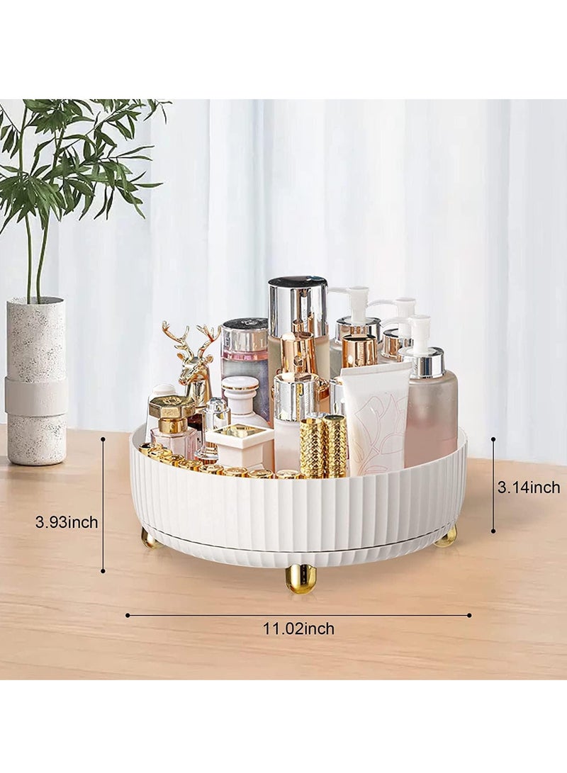 JOMILA Makeup Perfume Organizer 360 Degree Rotating Lazy Susan Cosmetic Desk Storage Lotions Display Case Round Gift Tray with Large Capacity for your Jewelry - Image 2