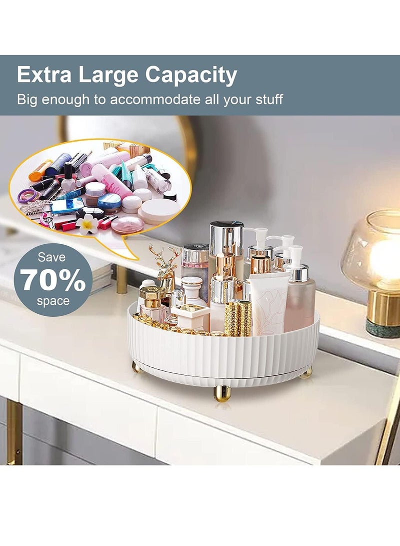 JOMILA Makeup Perfume Organizer 360 Degree Rotating Lazy Susan Cosmetic Desk Storage Lotions Display Case Round Gift Tray with Large Capacity for your Jewelry - Image 4