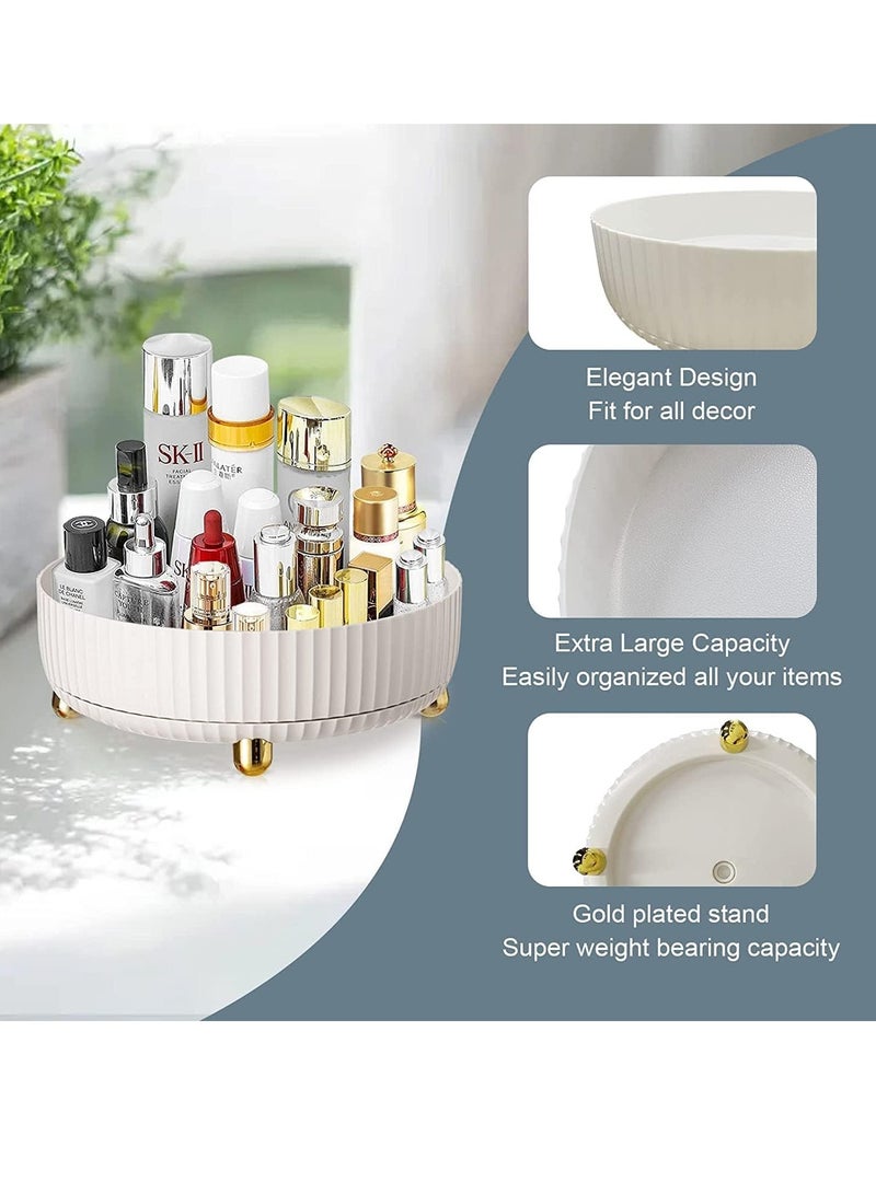 JOMILA Makeup Perfume Organizer 360 Degree Rotating Lazy Susan Cosmetic Desk Storage Lotions Display Case Round Gift Tray with Large Capacity for your Jewelry - Image 3