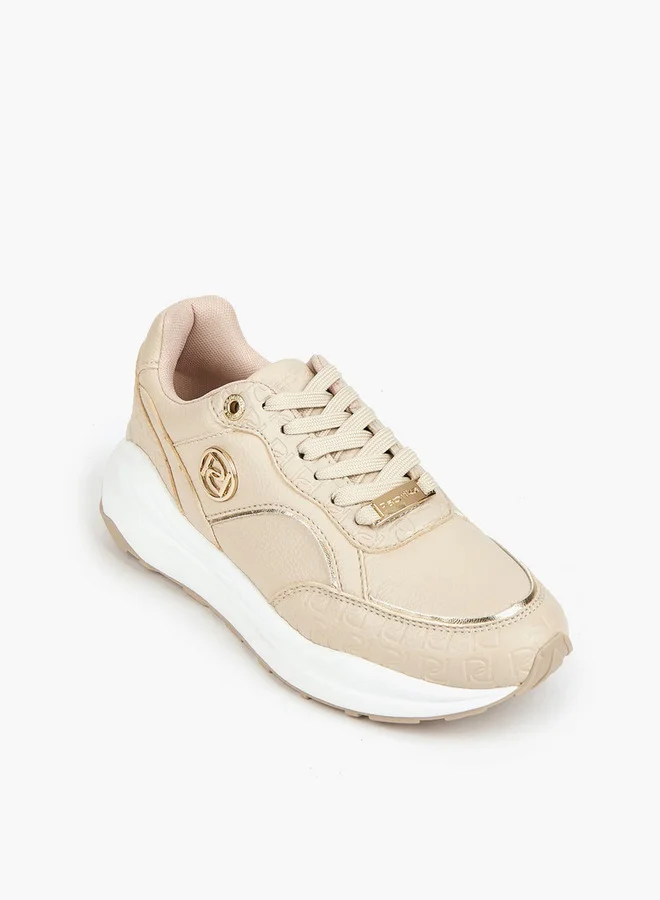 Paprika Textured Lace-Up Sneakers
