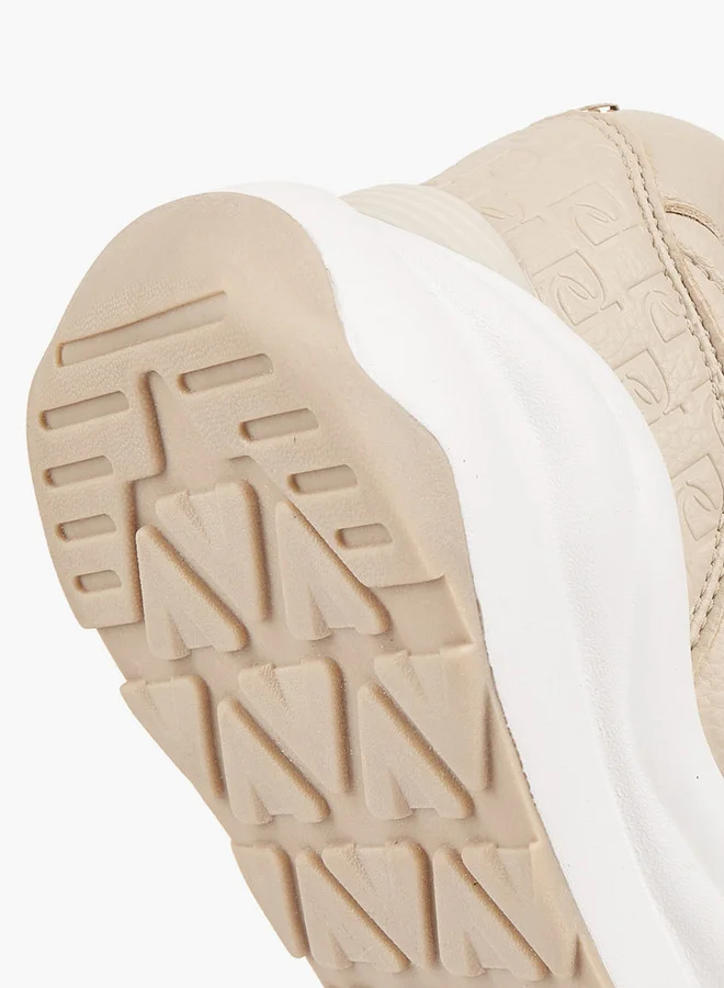 Paprika Textured Lace-Up Sneakers